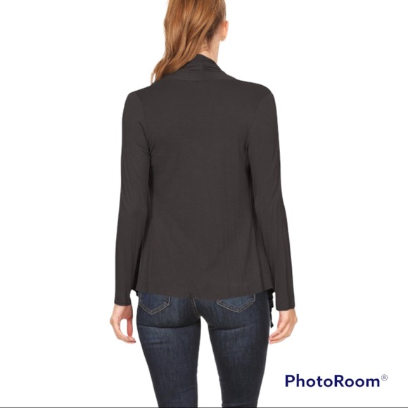 Kate Hill Dark Gray Long Sleeve Open Cardigan. - Picture 3 of 5